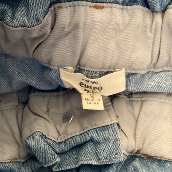 Entro The Dani‎ Elastic Waist Light Wash High-Waisted Jeans Small Relaxed Denim - Picture 2 of 8